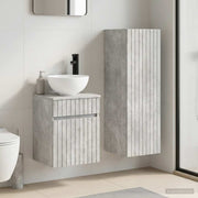 Badkamermeubelset 2 st 33x34,5x100 cm betongrijs