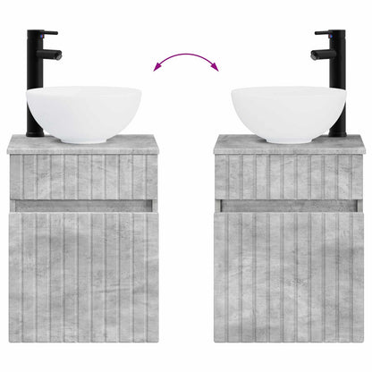 Badkamermeubelset 2 st Betongrijs 33 x 34,5 x 100 cm