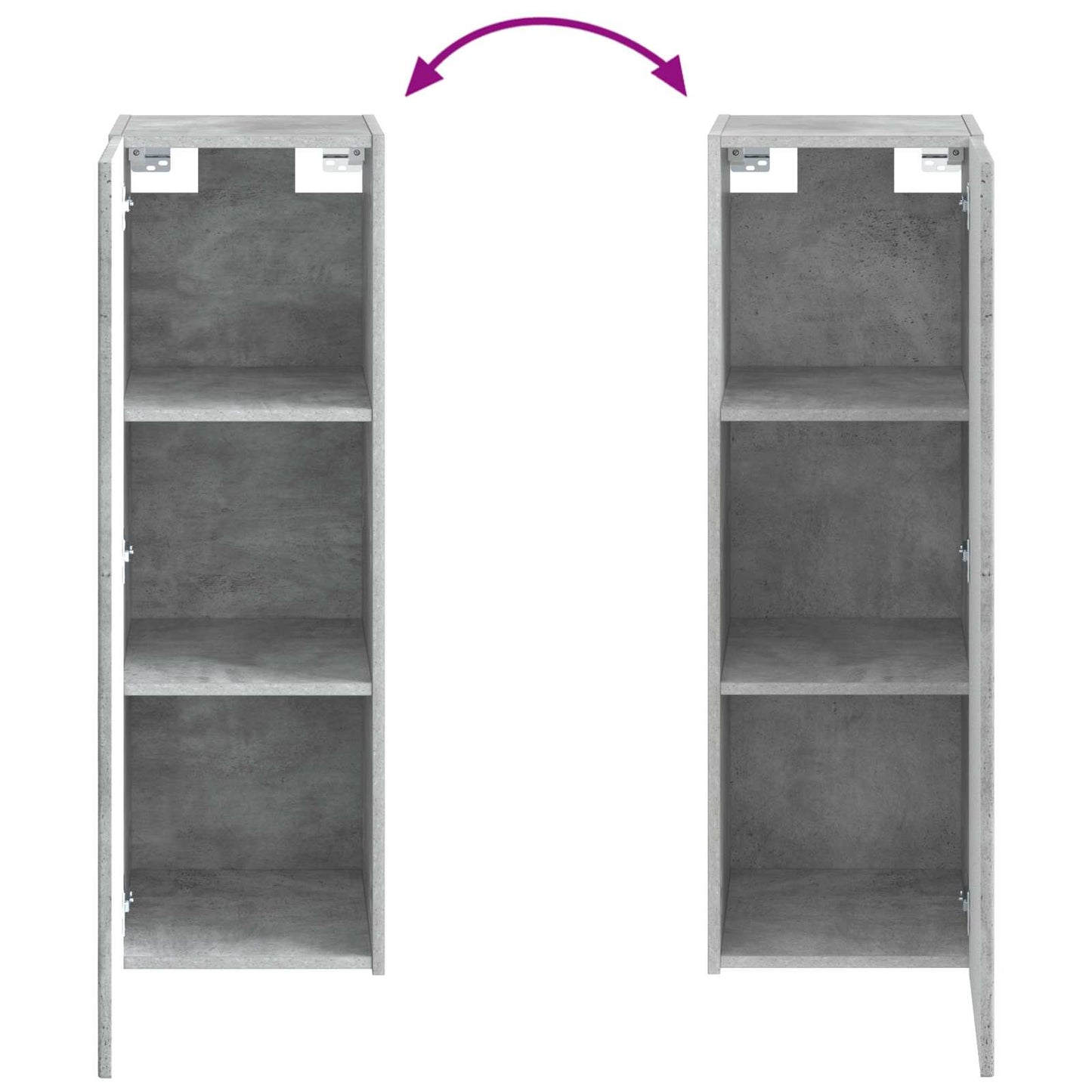 Badkamermeubelset 2 st Betongrijs 33 x 34,5 x 100 cm