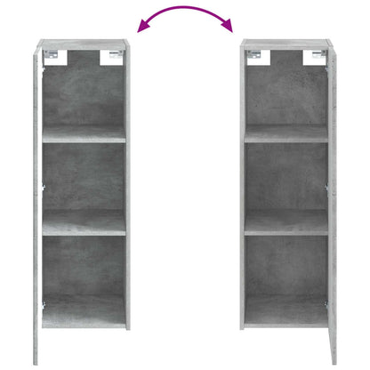 Badkamermeubelset 2 st Betongrijs 33 x 34,5 x 100 cm