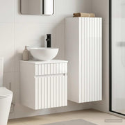 Badkamermeubelset 2 st hoogglans wit 39x35x63 cm + 33x34.5x100 cm