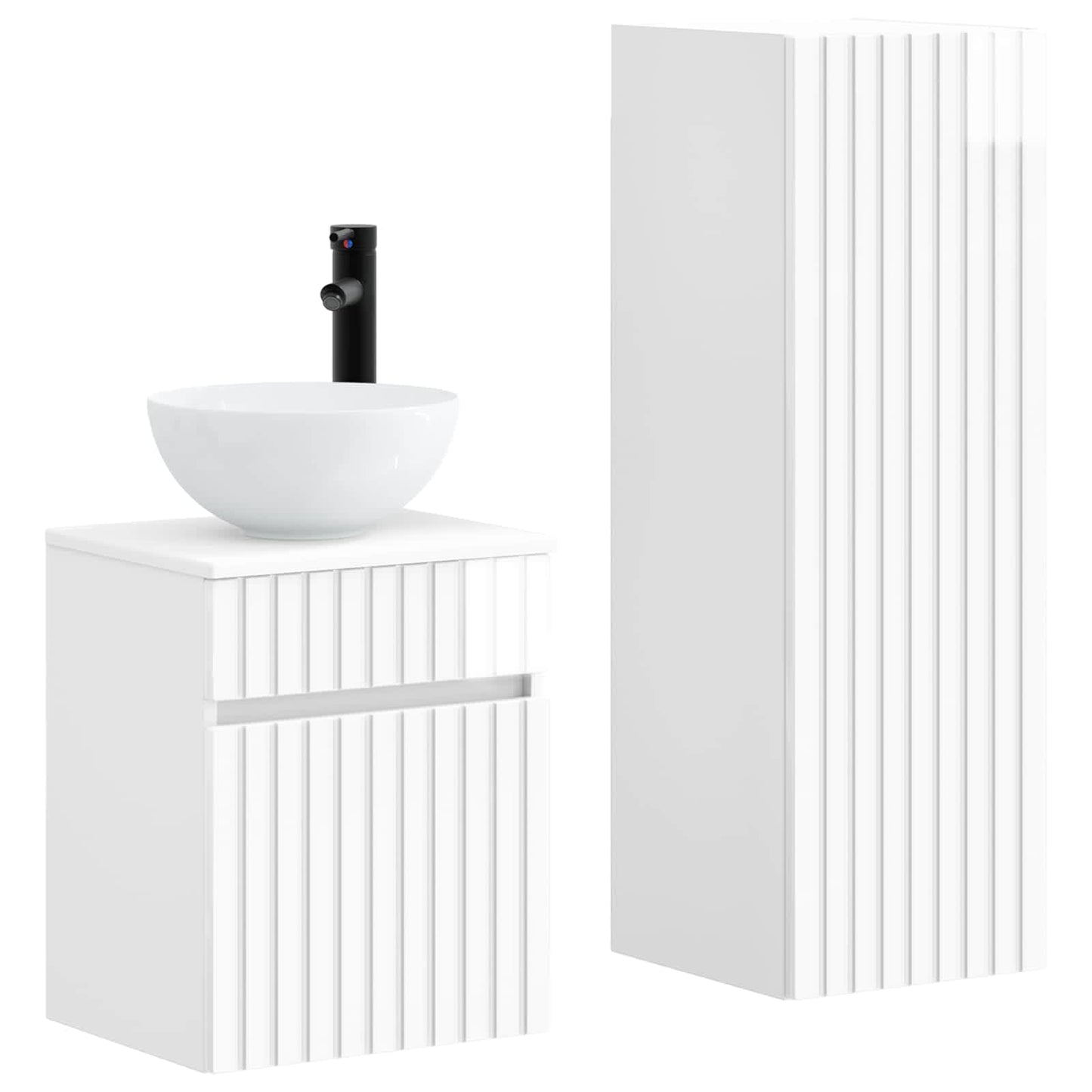 Badkamermeubelset 2 st Hoogglans Wit 33 x 34,5 x 100 cm