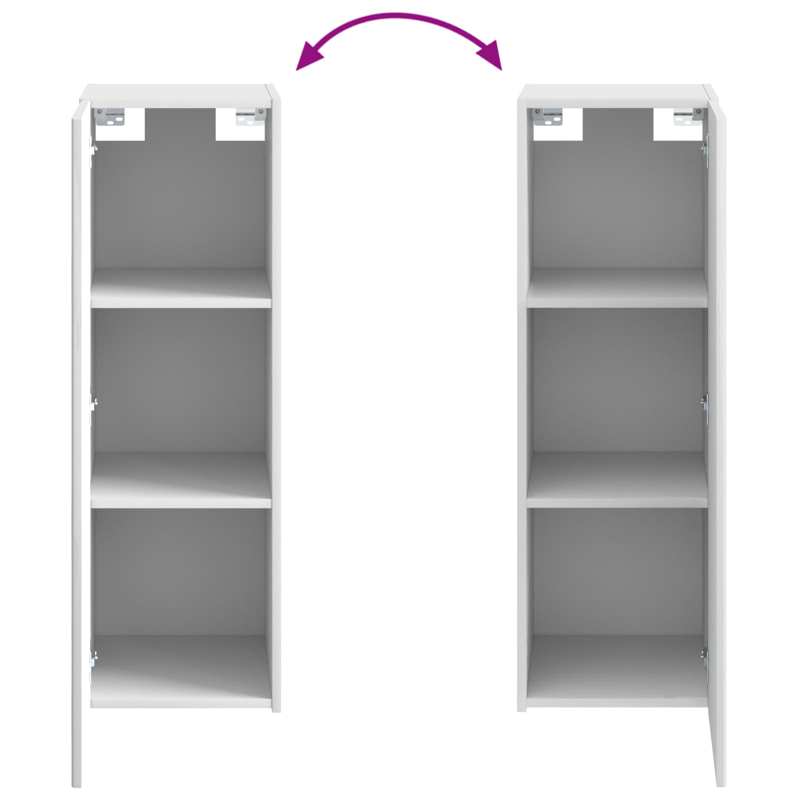 Badkamermeubelset 2 st Hoogglans Wit 33 x 34,5 x 100 cm