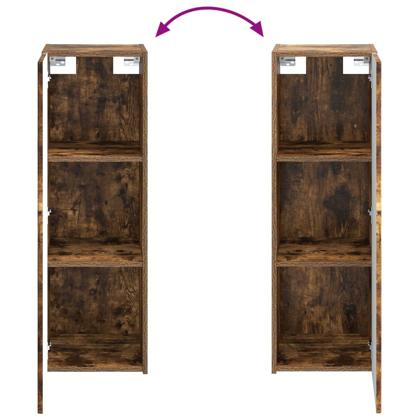 Badkamermeubelset 2 st Gerookt eiken 33 x 34,5 x 100 cm