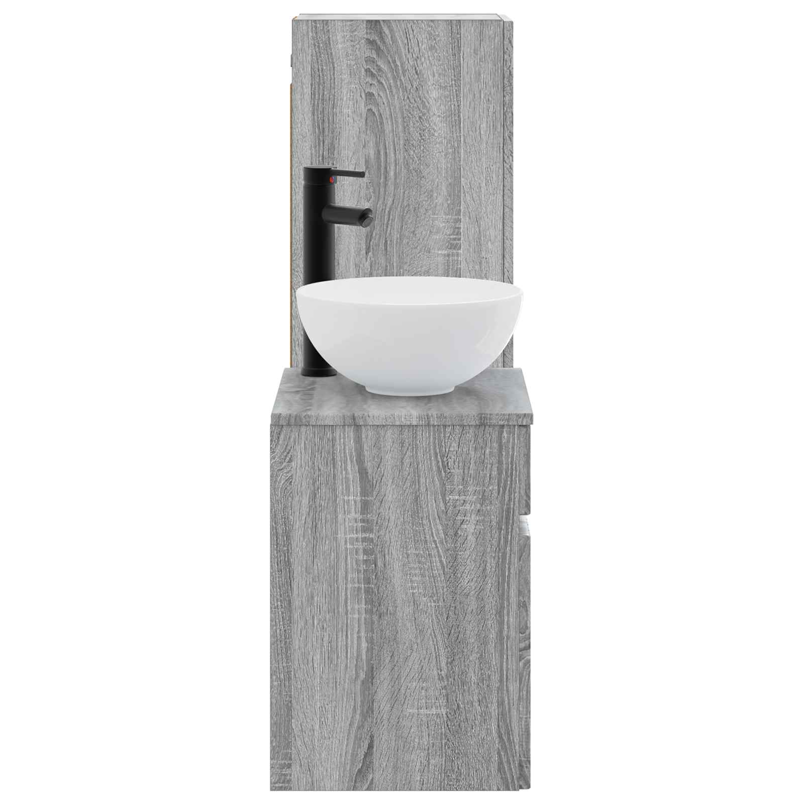 Badkamermeubelset 2 st Grijs Sonoma 33 x 34,5 x 100 cm