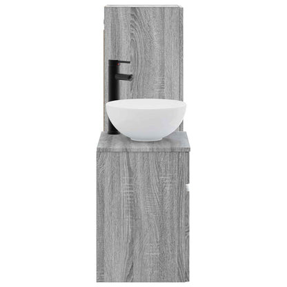 Badkamermeubelset 2 st Grijs Sonoma 33 x 34,5 x 100 cm