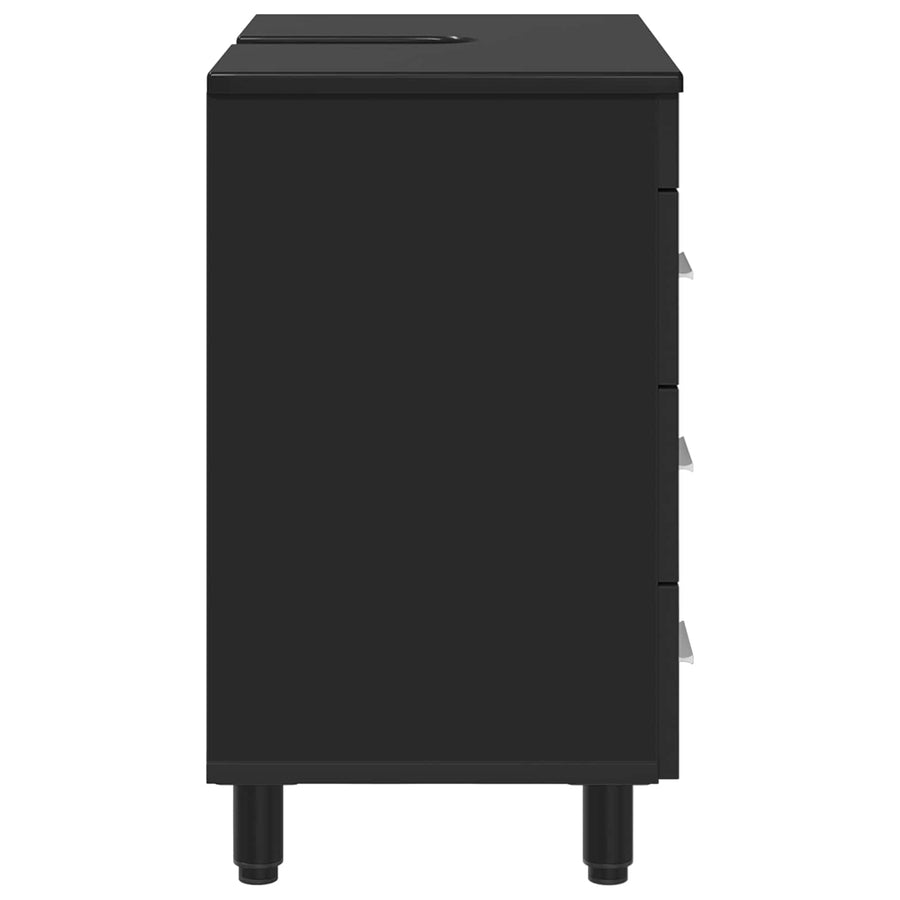 Badkamermeubel met Wasbak met lade Zwart 60 x 35 x 60 cm