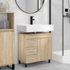 Bathroom Basin Cabinet Sonoma Oak 60 x 35 x 60 cm Engineered Wood