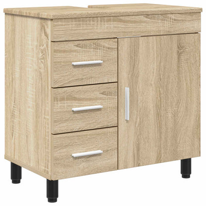 Badkamer Waskom Sonoma Eiken 60 x 35 x 60 cm Bewerkt hout