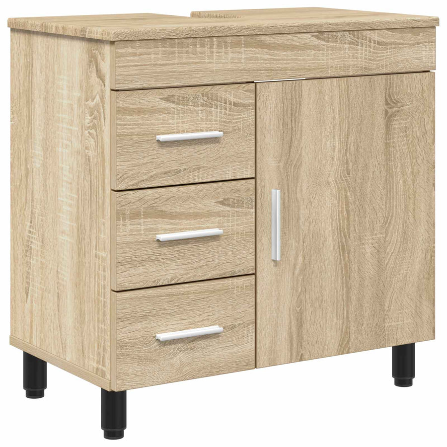 Badkamer Waskom Sonoma Eiken 60 x 35 x 60 cm Bewerkt hout
