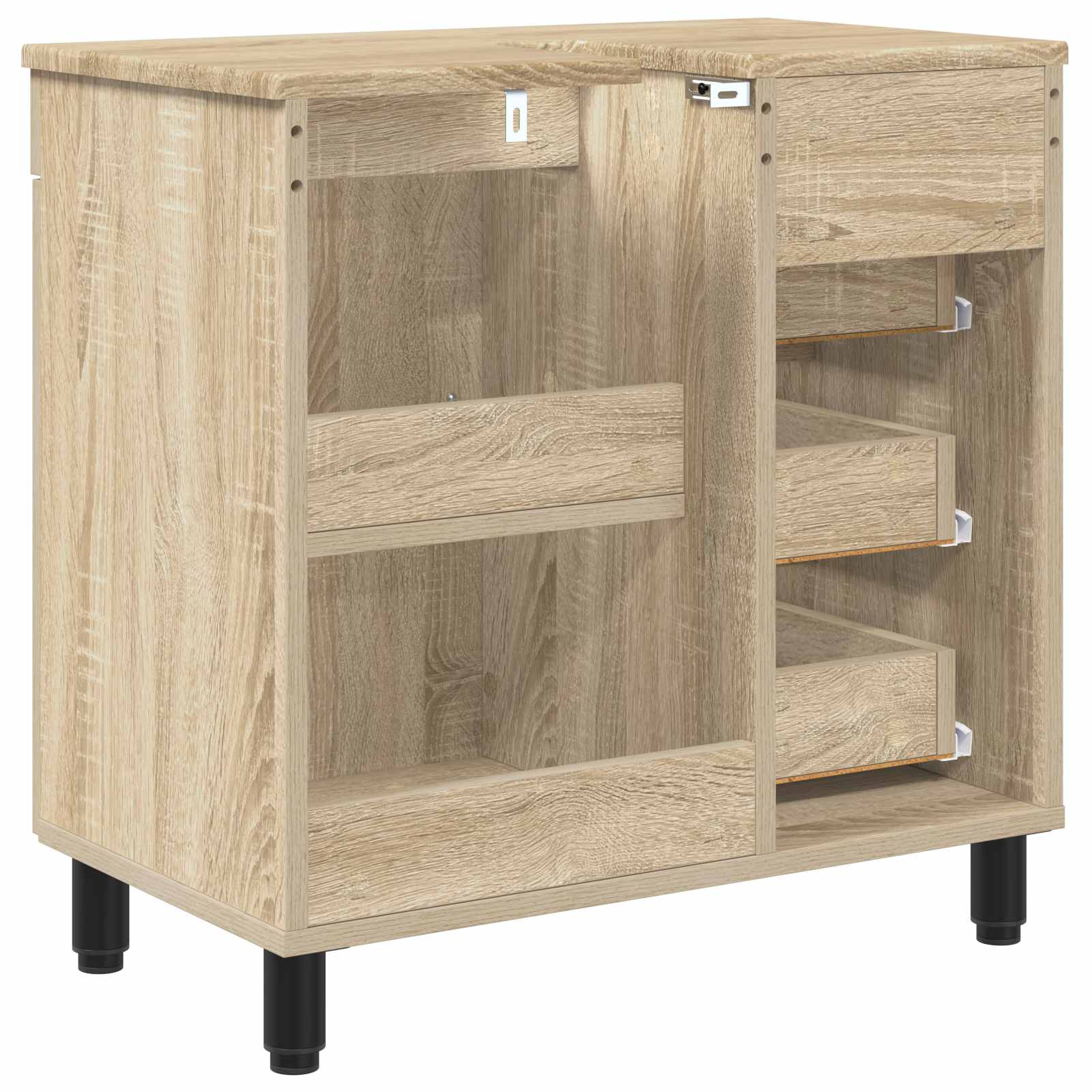 Badkamer Waskom Sonoma Eiken 60 x 35 x 60 cm Bewerkt hout