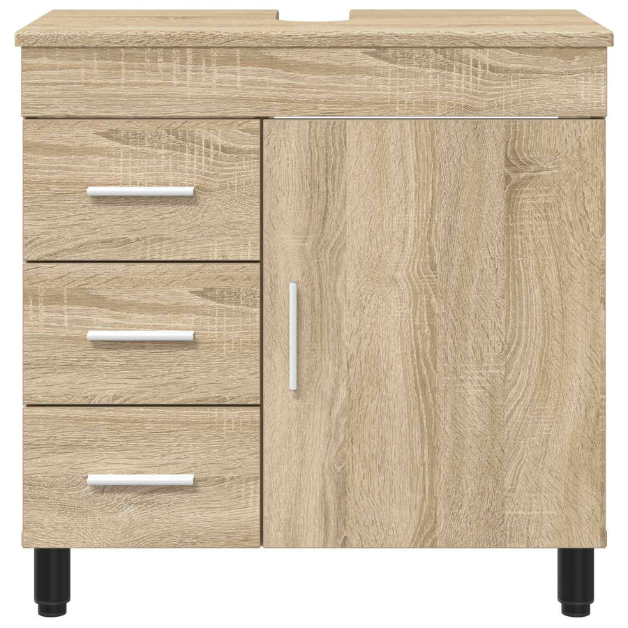 Badkamer Waskom Sonoma Eiken 60 x 35 x 60 cm Bewerkt hout