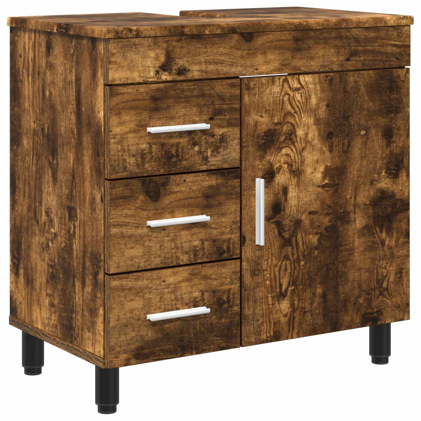Badkamer Waskom Gerookt eiken 60 x 35 x 60 cm Bewerkt hout