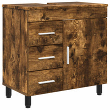Badkamer Waskom Gerookt eiken 60 x 35 x 60 cm Bewerkt hout