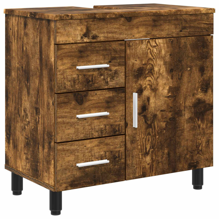 Badkamer Waskom Gerookt eiken 60 x 35 x 60 cm Bewerkt hout