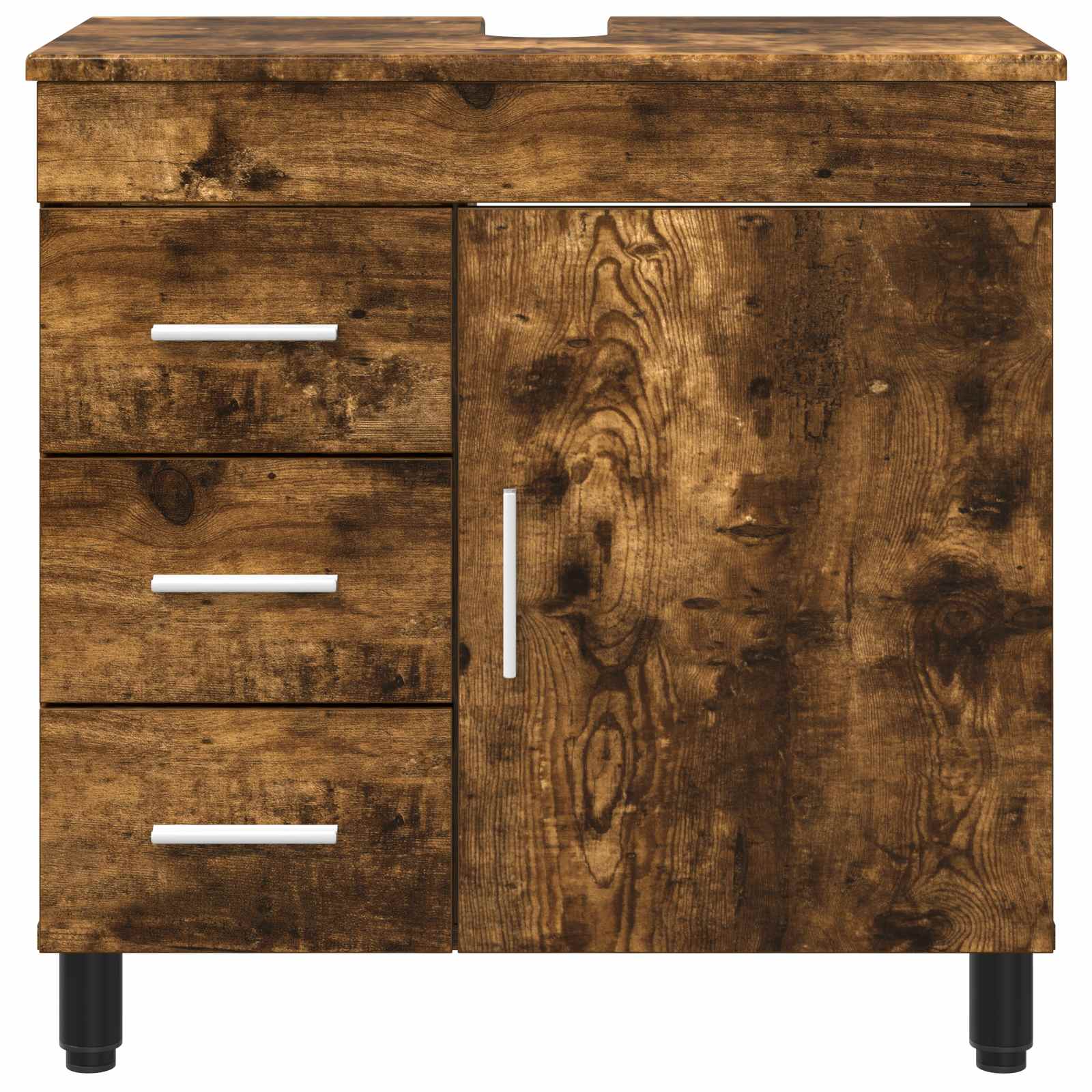 Badkamer Waskom Gerookt eiken 60 x 35 x 60 cm Bewerkt hout