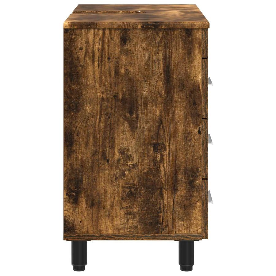 Badkamer Waskom Gerookt eiken 60 x 35 x 60 cm Bewerkt hout