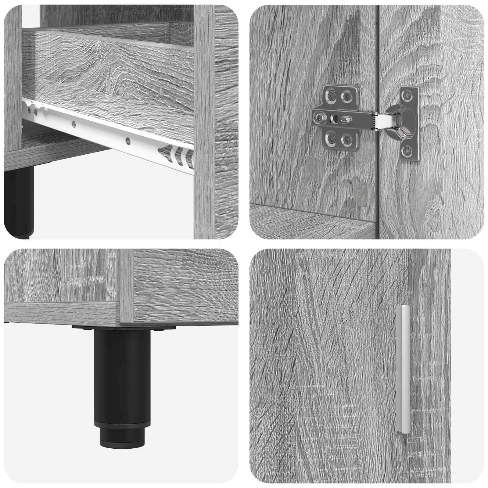 Badkamer Waskom Grijs Sonoma 60 x 35 x 60 cm Bewerkt hout