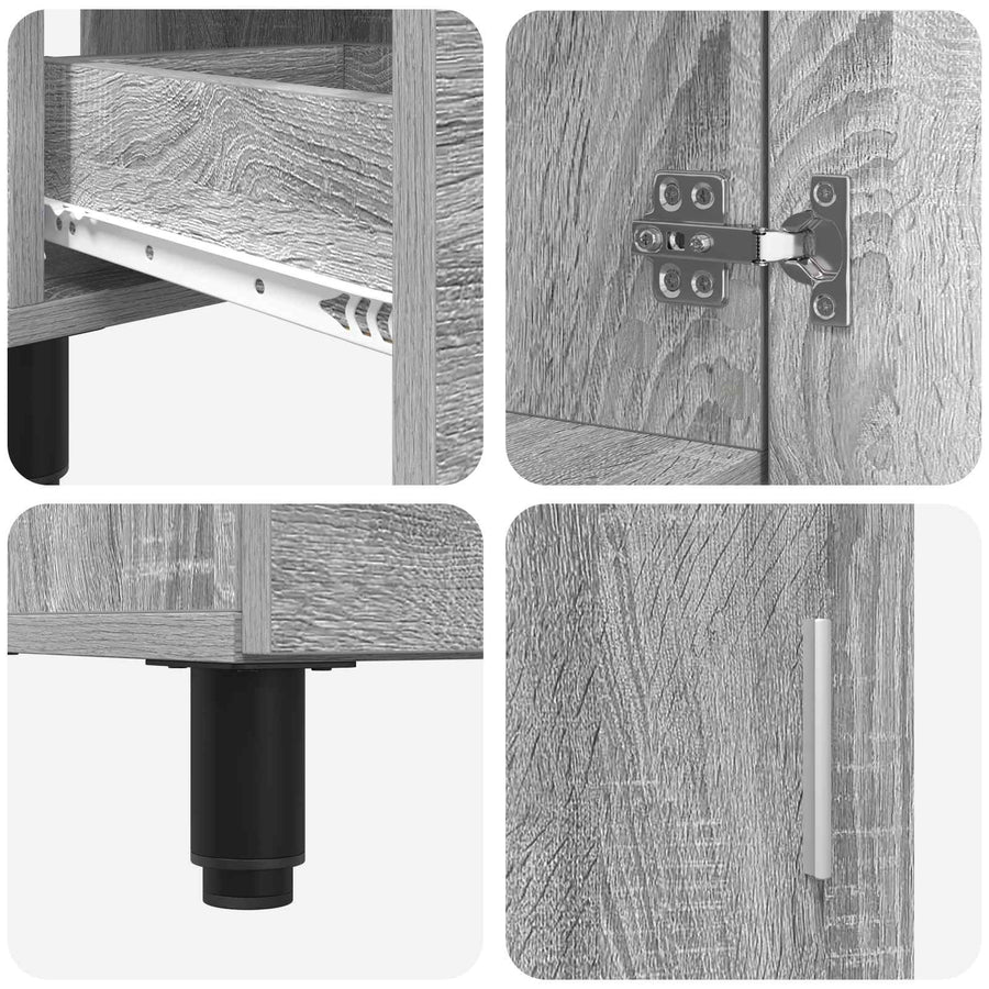 Badkamer Waskom Grijs Sonoma 60 x 35 x 60 cm Bewerkt hout