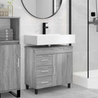 Bathroom Sink Gray Sonoma 60 x 35 x 60 cm Engineered Wood