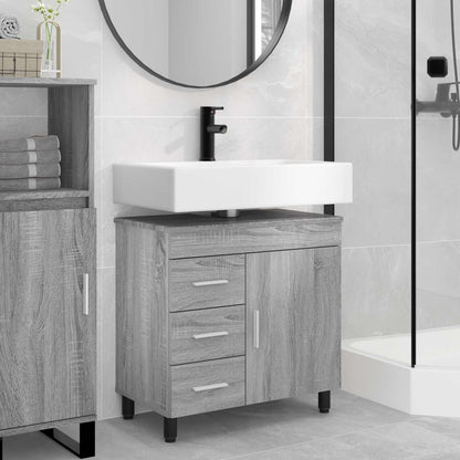 Badkamer Waskom Grijs Sonoma 60 x 35 x 60 cm Bewerkt hout