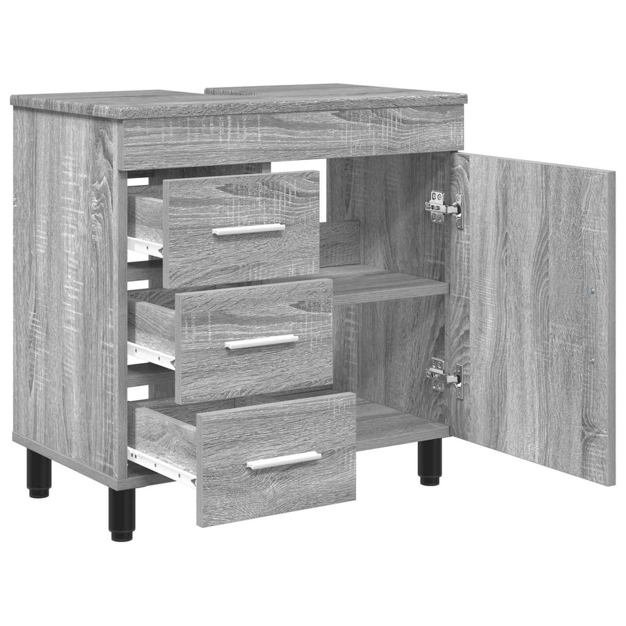 Badkamer Waskom Grijs Sonoma 60 x 35 x 60 cm Bewerkt hout