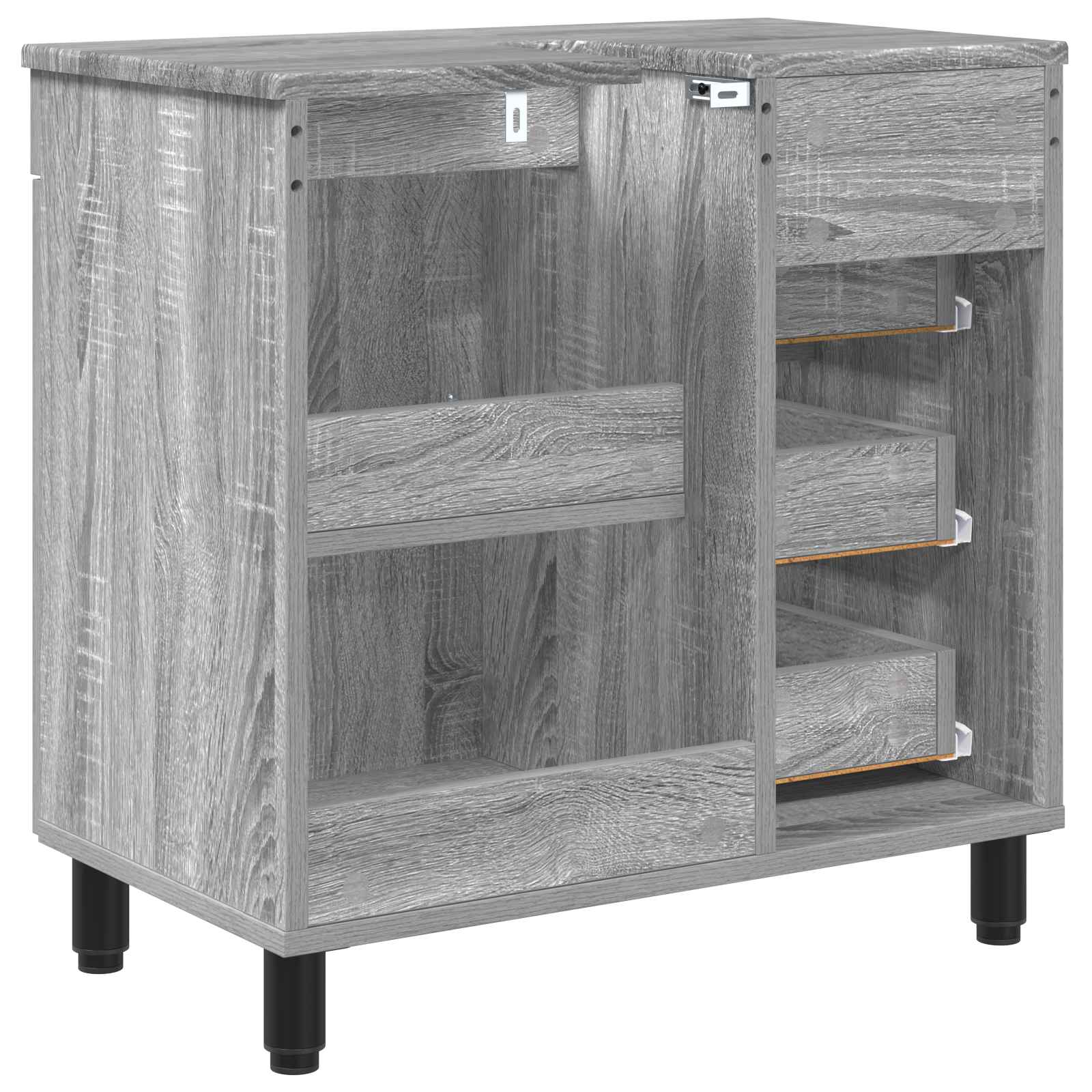 Badkamer Waskom Grijs Sonoma 60 x 35 x 60 cm Bewerkt hout