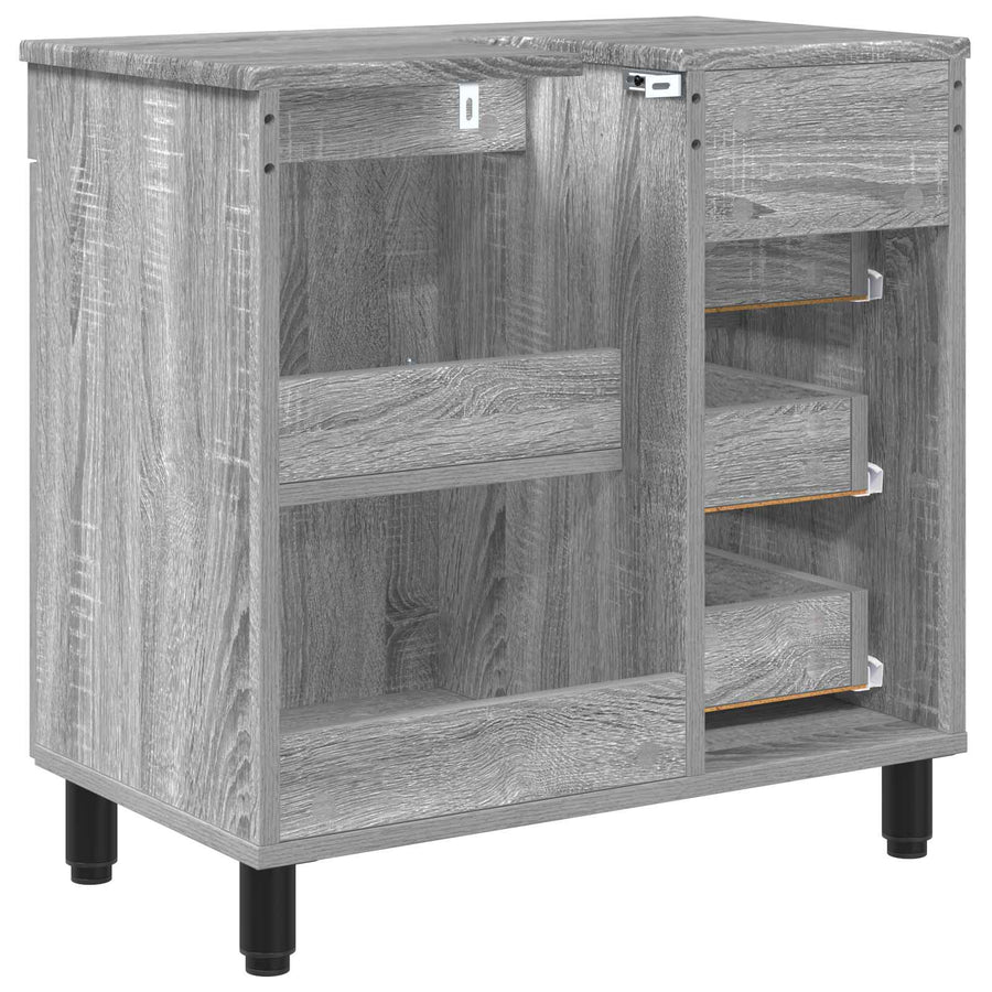 Badkamer Waskom Grijs Sonoma 60 x 35 x 60 cm Bewerkt hout