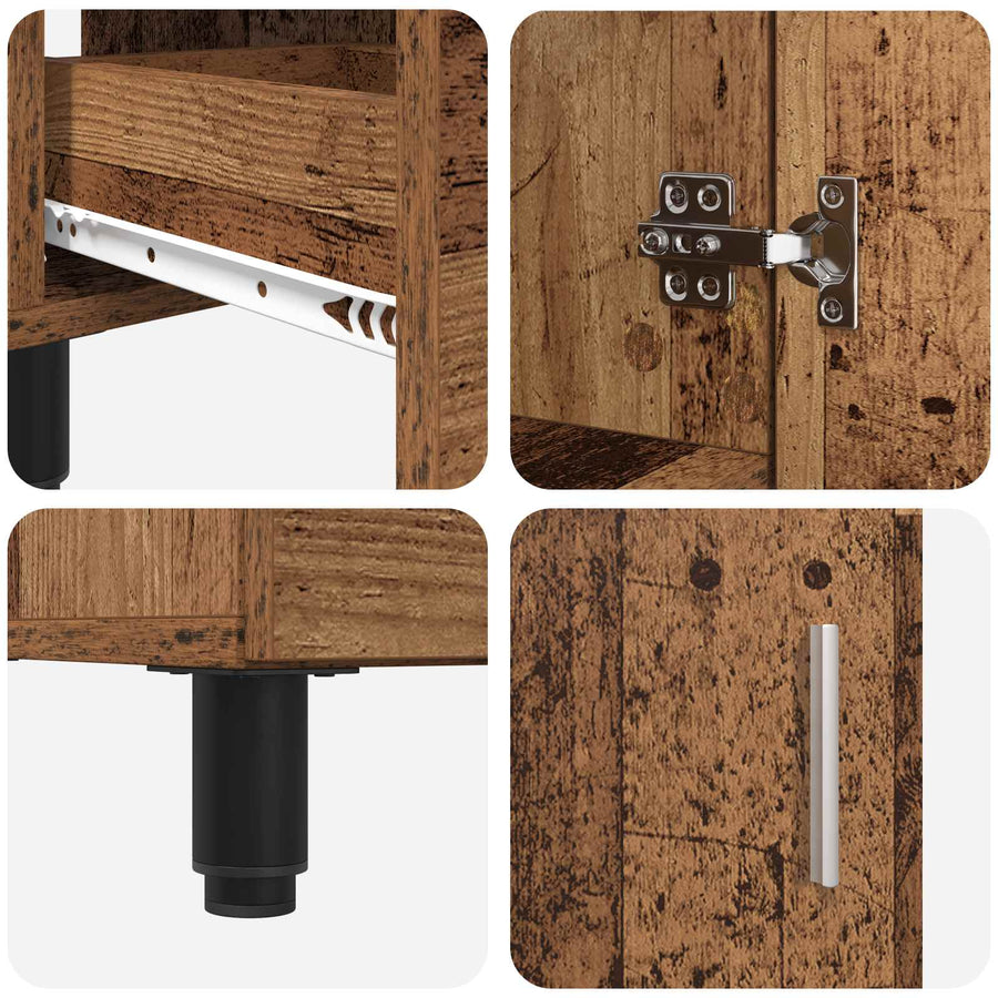 Badkamer Waskom Oud hout 60 x 35 x 60 cm Bewerkt hout
