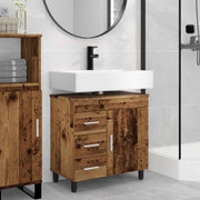Badkamerkast 60x35x60 cm bewerkt hout oud hout