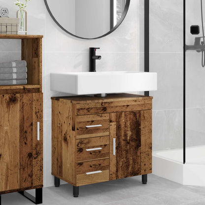 Badkamer Waskom Oud hout 60 x 35 x 60 cm Bewerkt hout