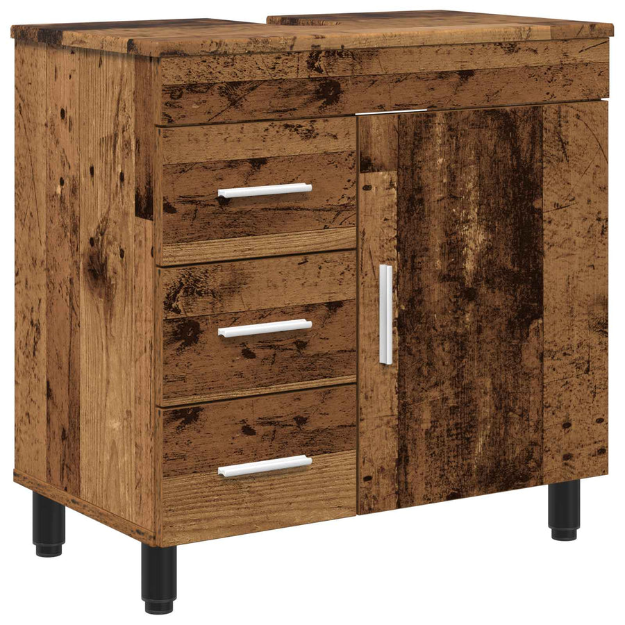 Badkamer Waskom Oud hout 60 x 35 x 60 cm Bewerkt hout