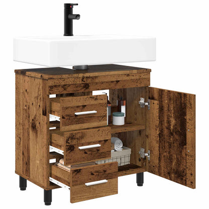 Badkamer Waskom Oud hout 60 x 35 x 60 cm Bewerkt hout