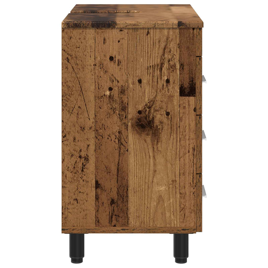 Badkamer Waskom Oud hout 60 x 35 x 60 cm Bewerkt hout