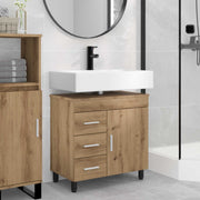 Badkamerkast 60x35x60 cm bewerkt hout