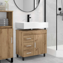 Badkamer Waskom Artisanaal eiken 60 x 35 x 60 cm Bewerkt hout