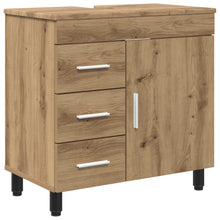 Badkamer Waskom Artisanaal eiken 60 x 35 x 60 cm Bewerkt hout