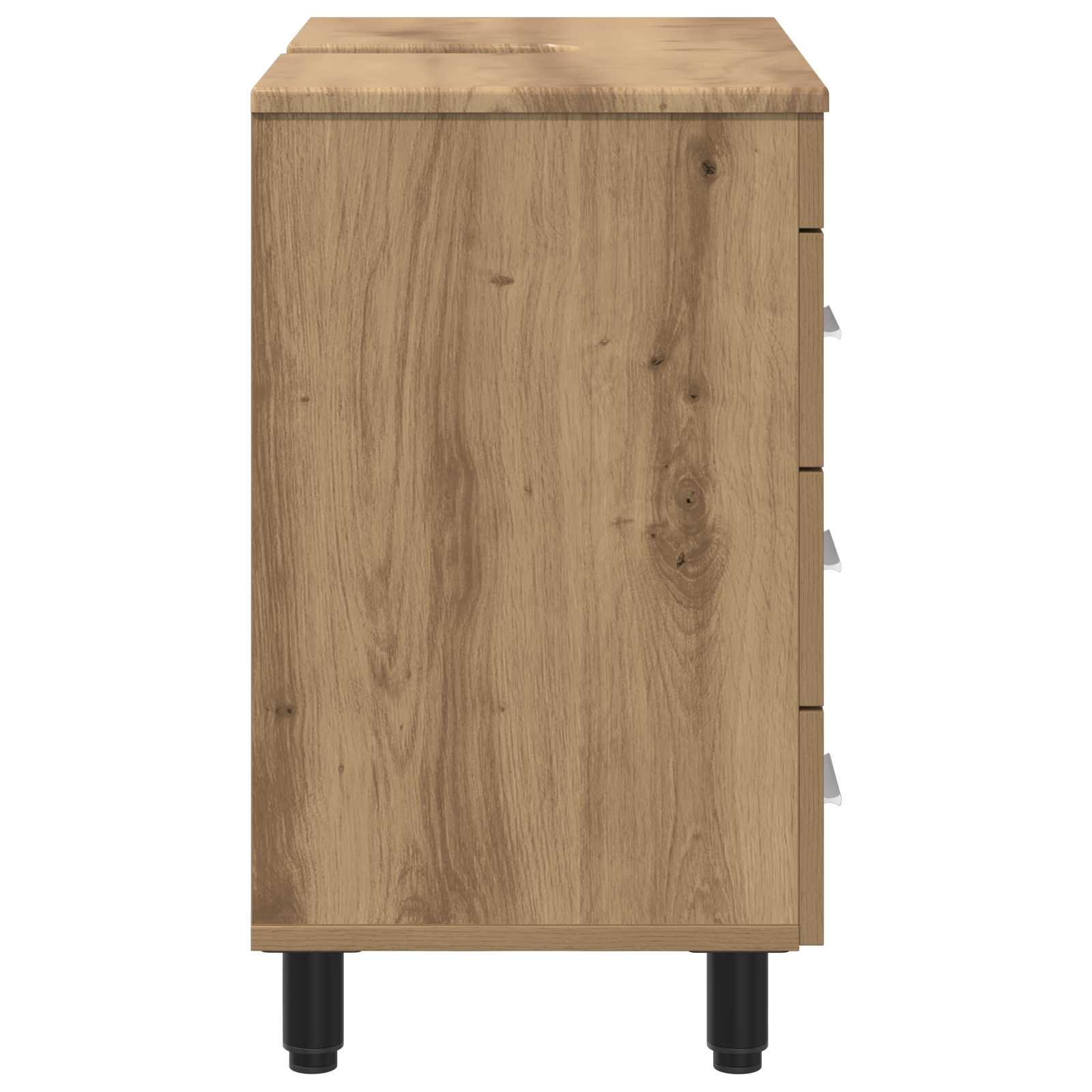 Badkamer Waskom Artisanaal eiken 60 x 35 x 60 cm Bewerkt hout