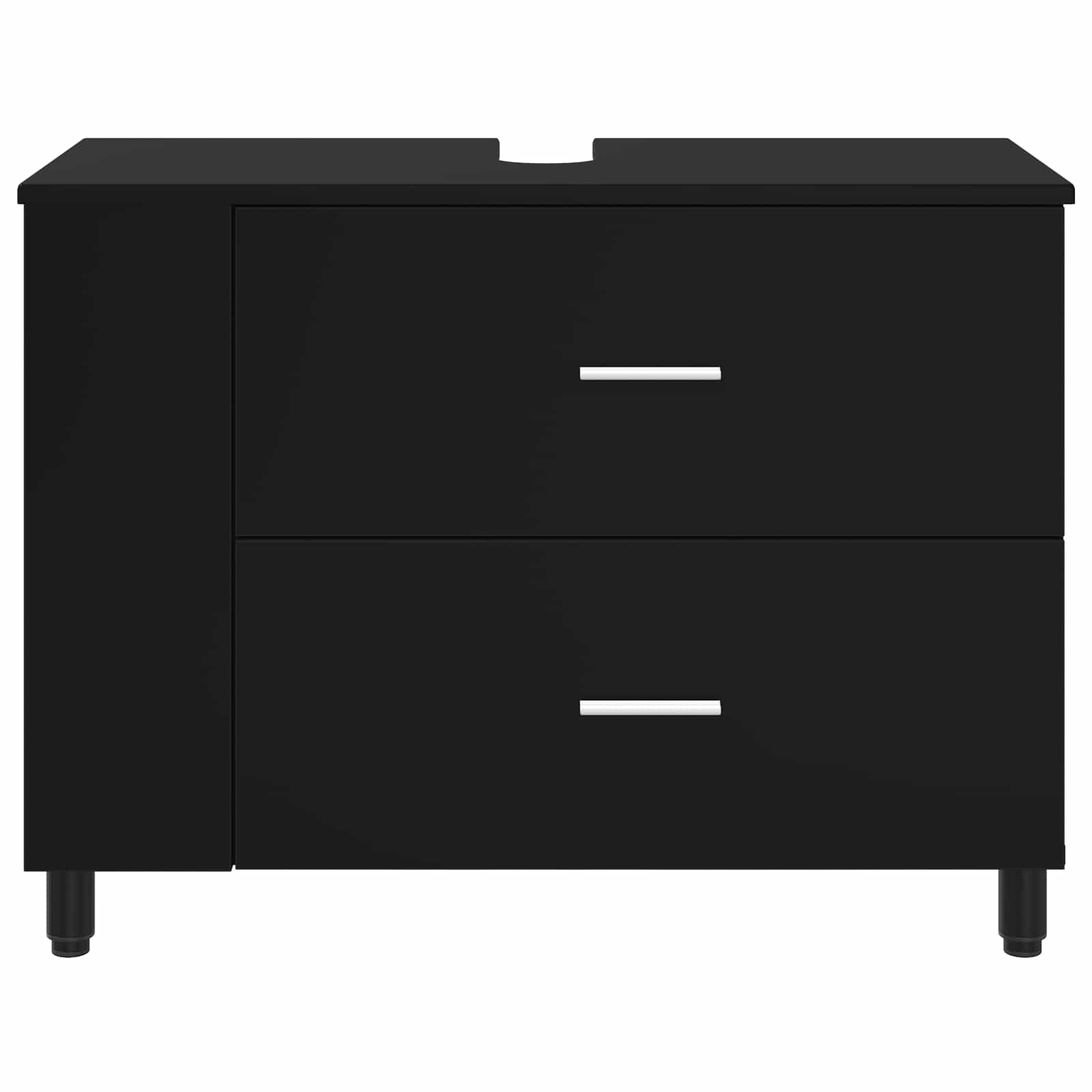 Badkamer Waskom Zwart 80 x 35 x 60 cm Bewerkt hout