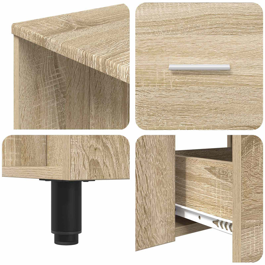 Opbergkast onder de wastafel Sonoma eiken 80 x 35 x 60 cm