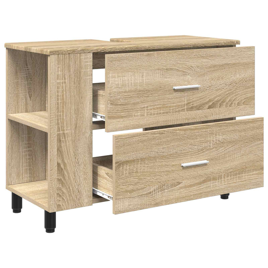 Opbergkast onder de wastafel Sonoma eiken 80 x 35 x 60 cm