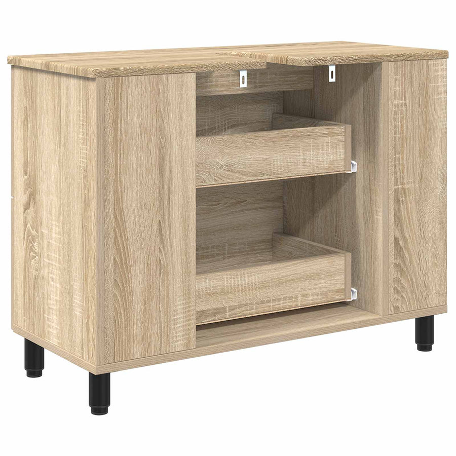 Opbergkast onder de wastafel Sonoma eiken 80 x 35 x 60 cm