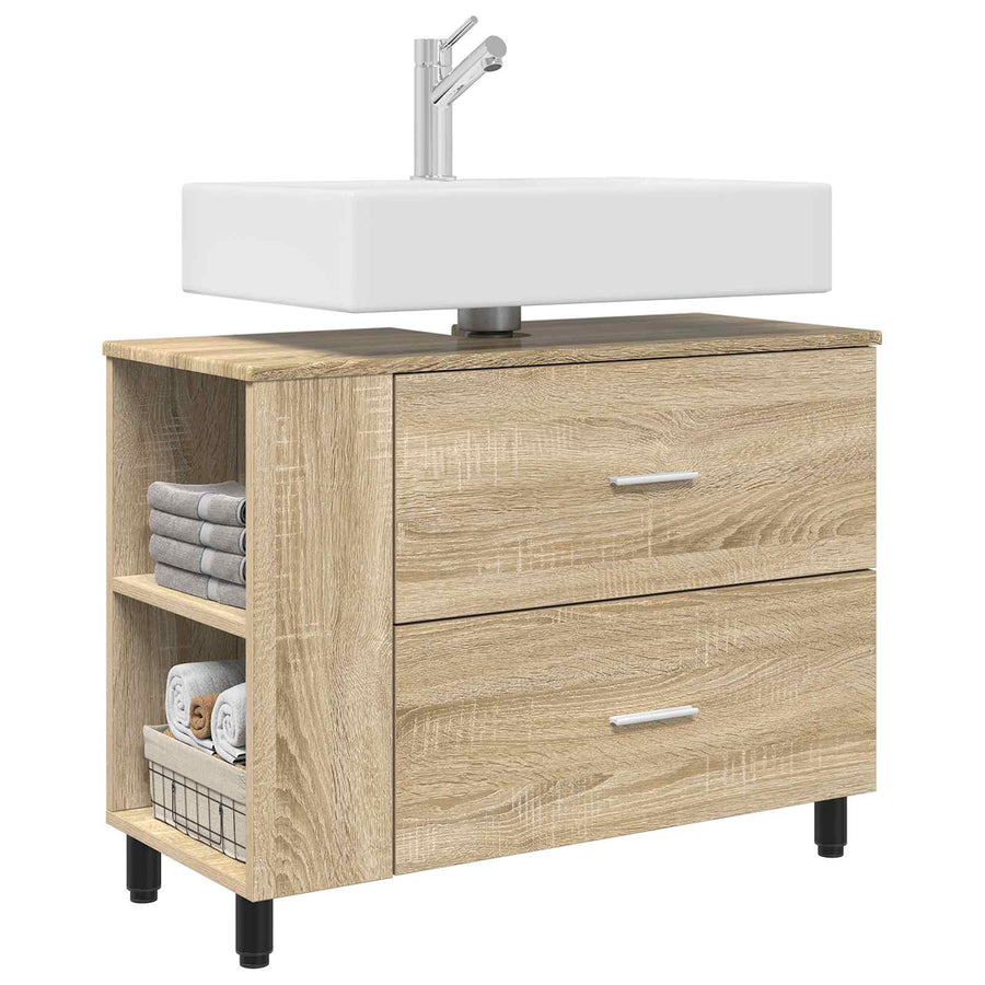Opbergkast onder de wastafel Sonoma eiken 80 x 35 x 60 cm