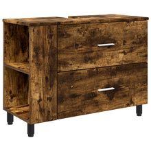 Badkamer Waskom Gerookt eiken 80 x 35 x 60 cm Bewerkt hout