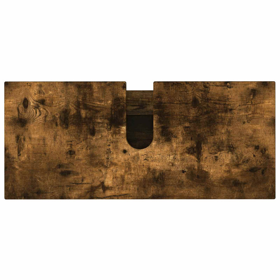 Badkamer Waskom Gerookt eiken 80 x 35 x 60 cm Bewerkt hout