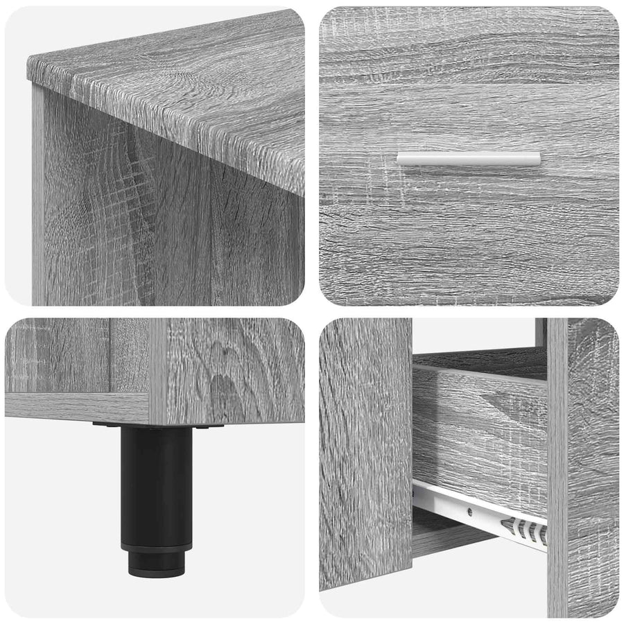 Badkamer Waskom Grijs Sonoma 80 x 35 x 60 cm Bewerkt hout