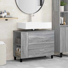 Bathroom Washbasin Grey Sonoma 80 x 35 x 60 cm Engineered Wood