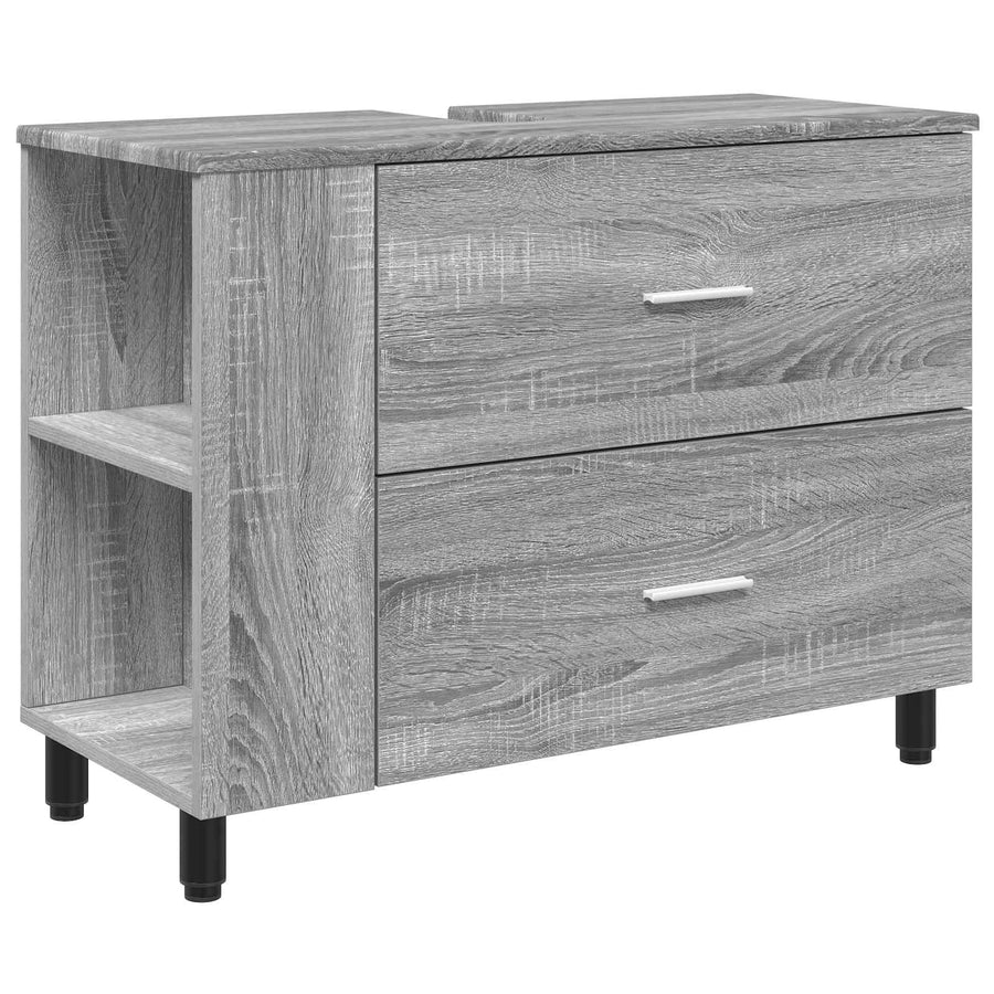 Badkamer Waskom Grijs Sonoma 80 x 35 x 60 cm Bewerkt hout