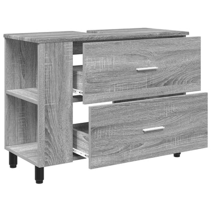 Badkamer Waskom Grijs Sonoma 80 x 35 x 60 cm Bewerkt hout