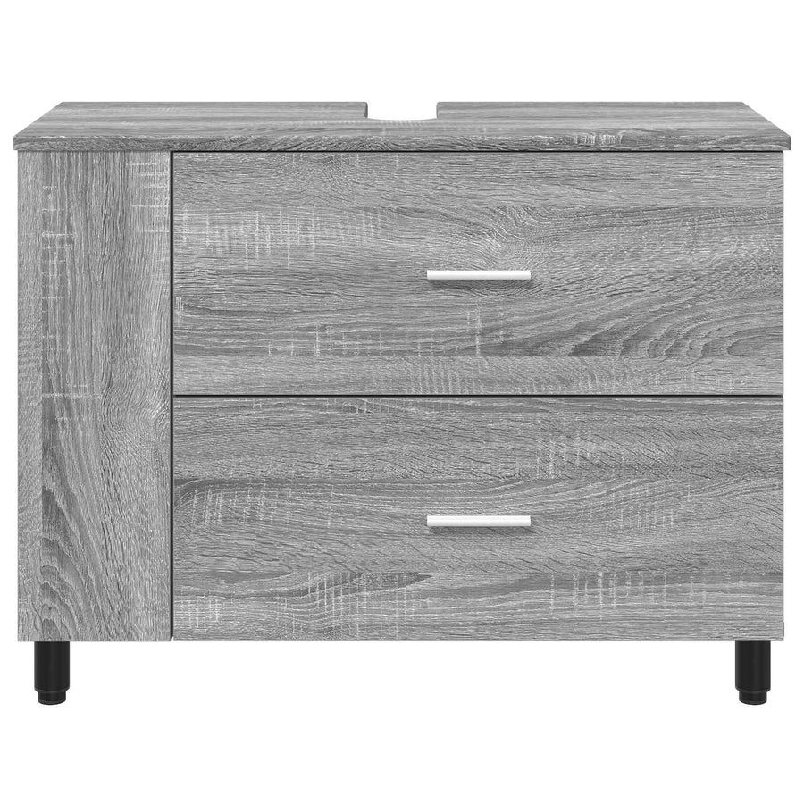 Badkamer Waskom Grijs Sonoma 80 x 35 x 60 cm Bewerkt hout